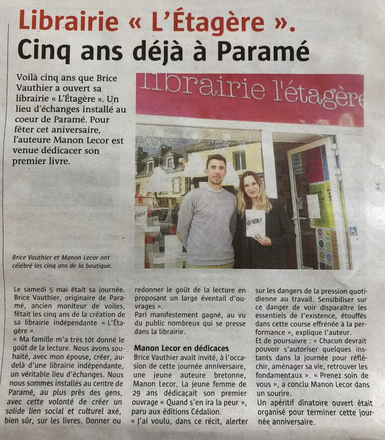 Article de presse Manon Lecor Article de presse Manon Lecor