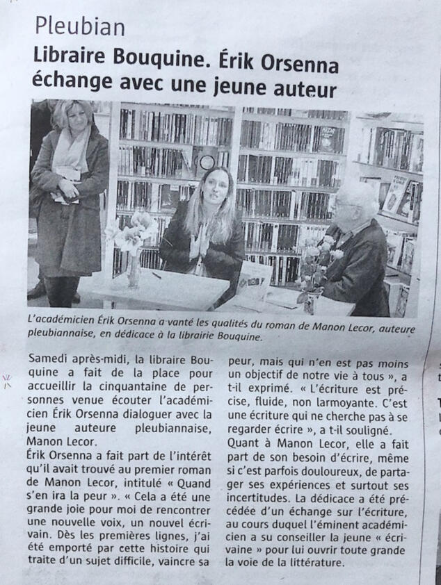Article de presse Manon Lecor Article de presse Manon Lecor